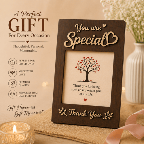 Handmade Wooden Photo Frame – Hand Carved Decorative Wood Picture Frame for Home Decor & Gifting primary image