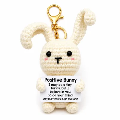 Handmade Crochet White Teddy Bear Keychain – Adorable Hand Knitted Amigurumi Teddy Charm for Keys, Bags & Gifting alternate view
