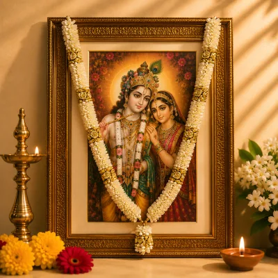 Premium Handmade Decorative Mala for Temple, Photo Frame & Bridal Decor Garland