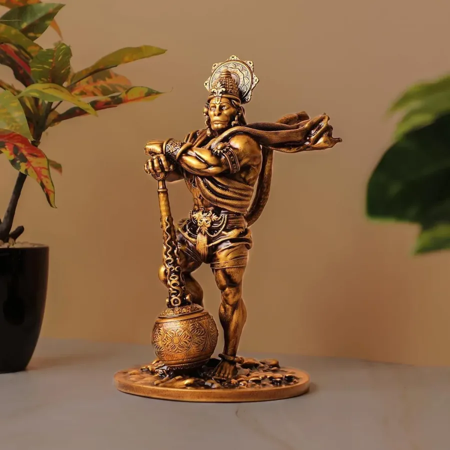 Panchmukhi Bahubali Hanuman Ji Murti for Car Dashboard | Pavan Putra Bajrangbali Idol | 4 Inch