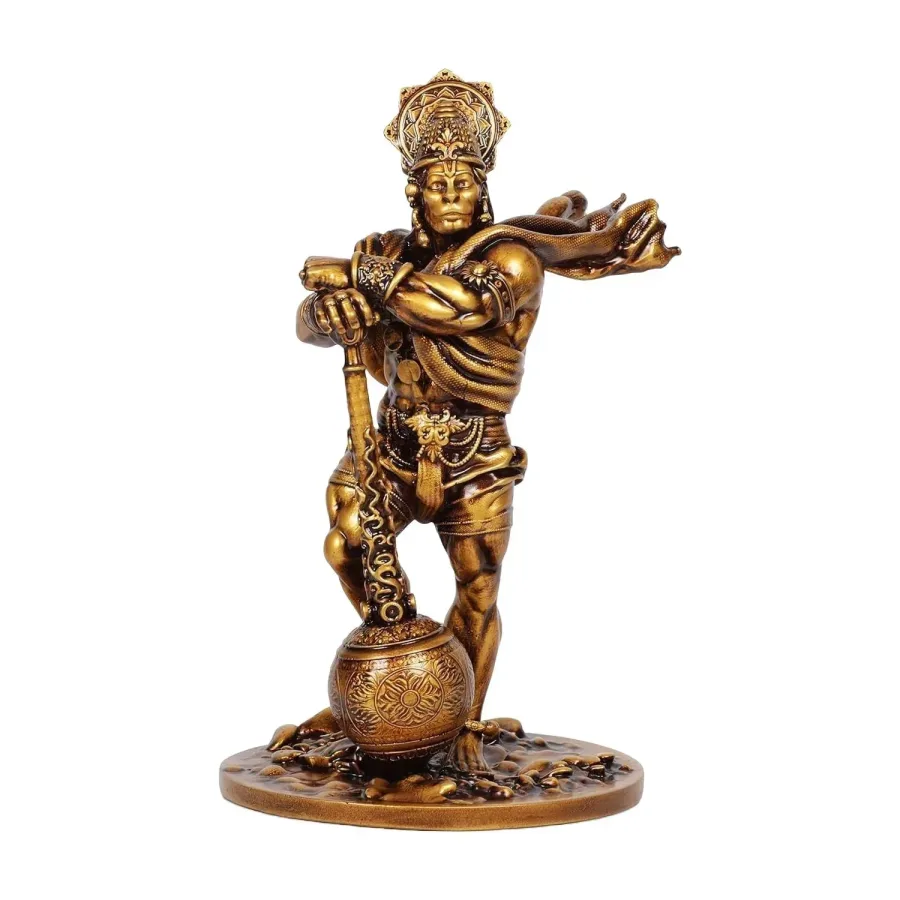 Panchmukhi Bahubali Hanuman Ji Murti for Car Dashboard | Pavan Putra Bajrangbali Idol | 4 Inch